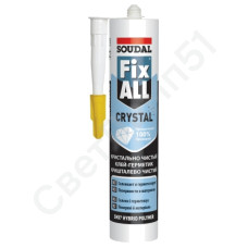 Клей Soudal FIX ALL Кристал, 290 мл, прозрачный 